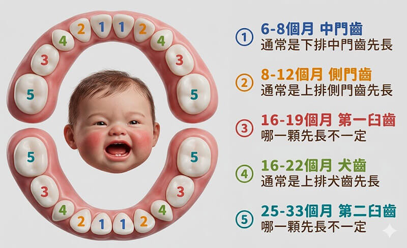 兒童牙齒生長時間